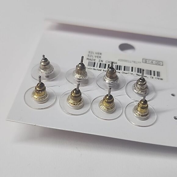 Charming Charlie Hypo-Allergenic Stud Earrings Set - Picture 2 of 4